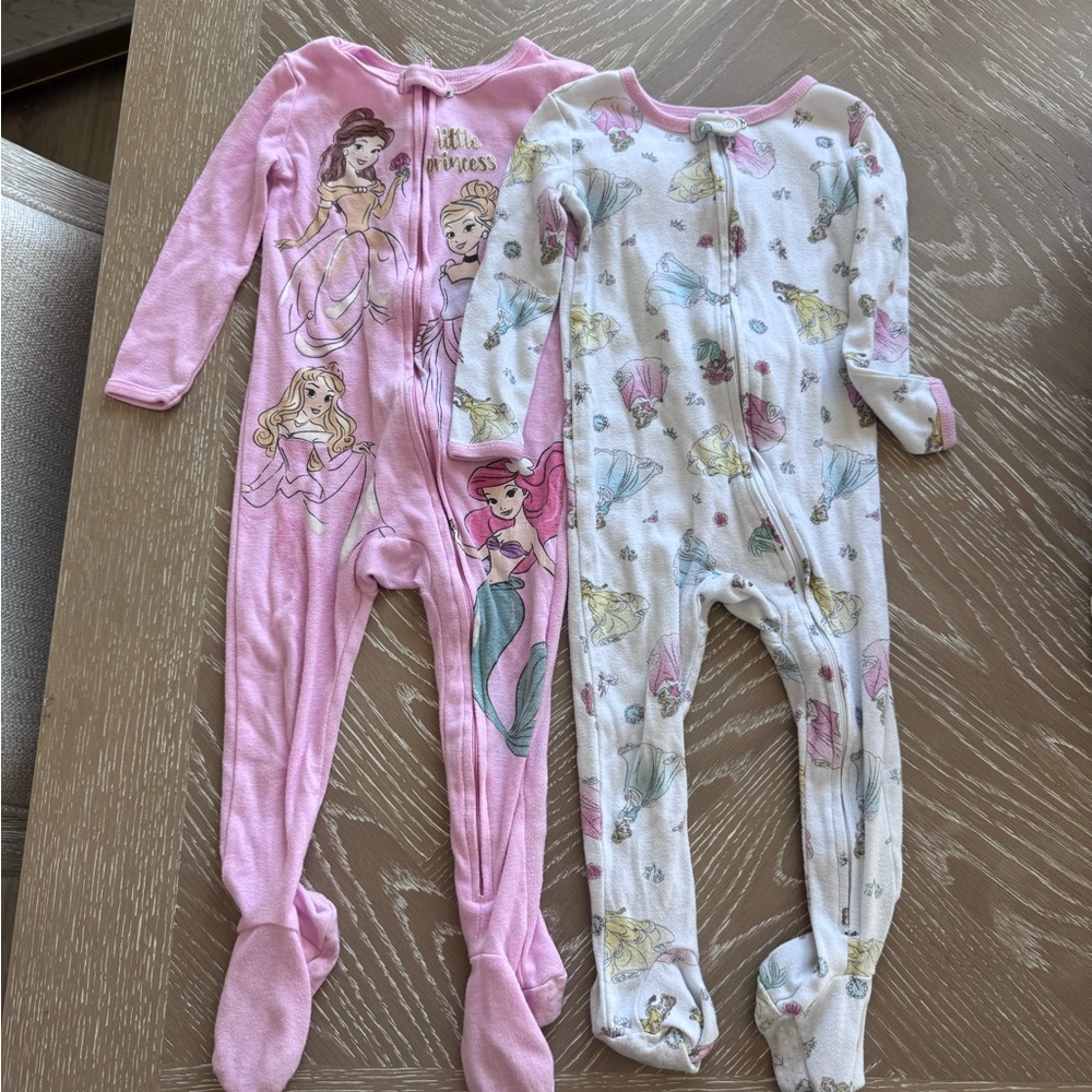 Disney Princess Toddler Pajama Two-Pack in Pink & White